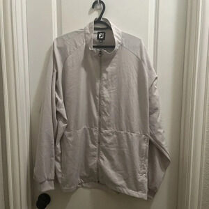 Footjoy Men's Full Zip Golf  Tan  Jacket SZ XL Performance Lightweight  Outdoor